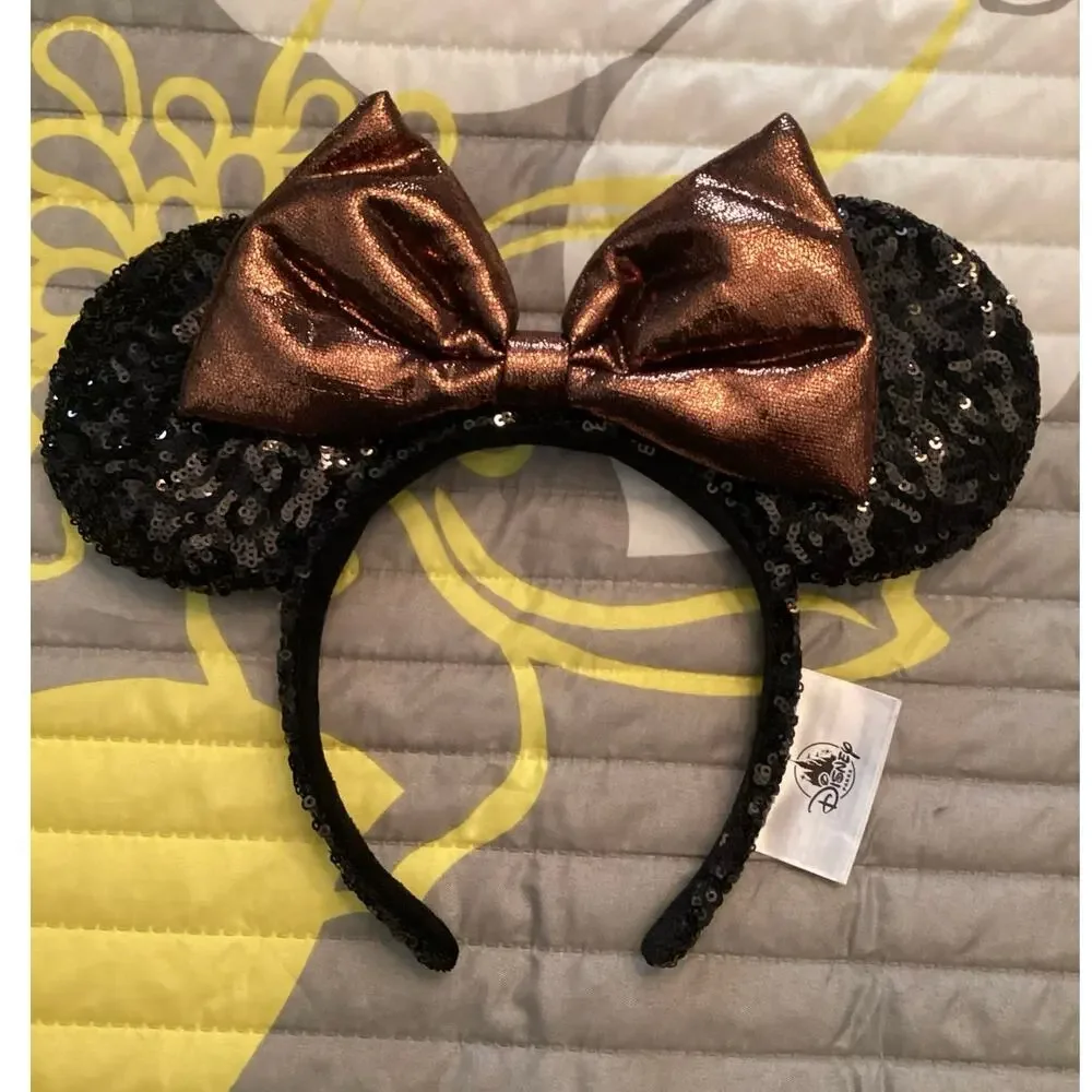 NWOT Disney Parks Belle of the Ball Bronze Minnie Mouse Ears Headband